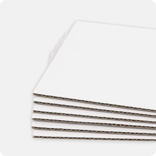 white corrugated board