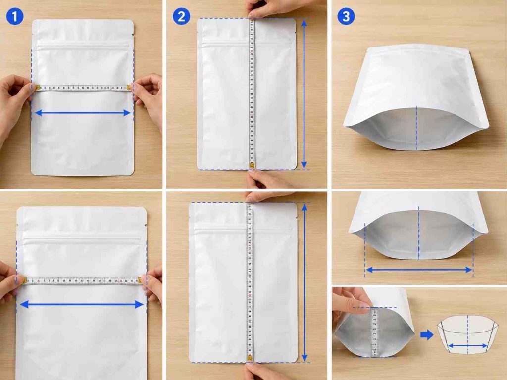 How to Measure a Stand Up Pouch Step by Step