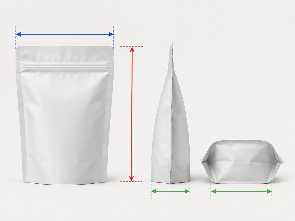 Measurement a Stand Up Pouch