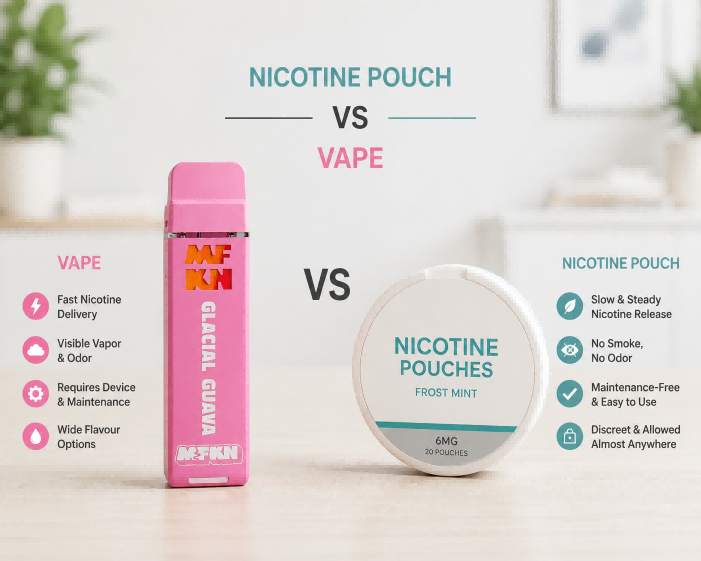 Nicotine Pouch vs Vape