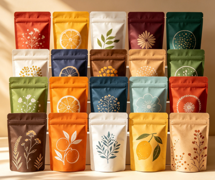 custom options of stand up pouches