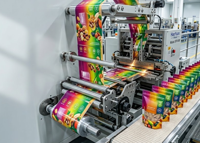 Stand up pouch manufacturing factory